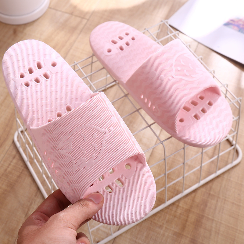 SIJI New four seasons indoor home leaky bathroom slippers PVC plastic men home hotel slippers wholesale