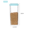 ZHANGGONG Crip-lid PET food container for whole grains in the kitchen is a square, transparent and sealed refrigerator container that can be stacked